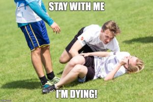 ultimate frisbee injury meme
